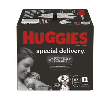 Special Delivery couches pour bébés sans fragrance, 68 unités, taille nouveau-nés