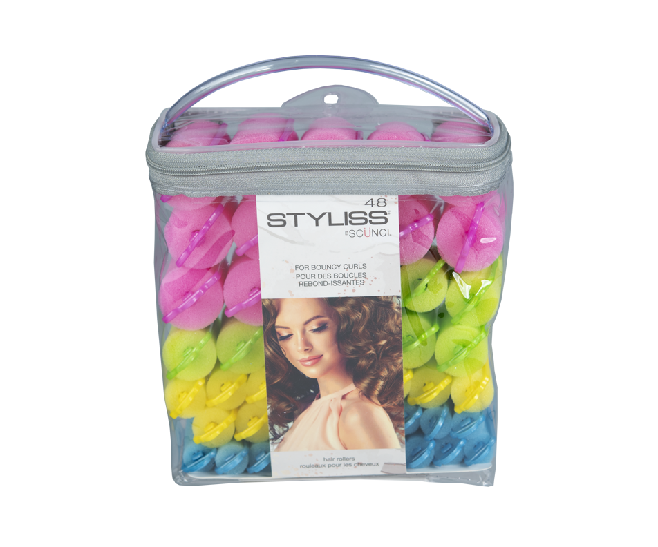 Rouleaux pour les cheveux, 48 unités Styliss par Scunci Élastique