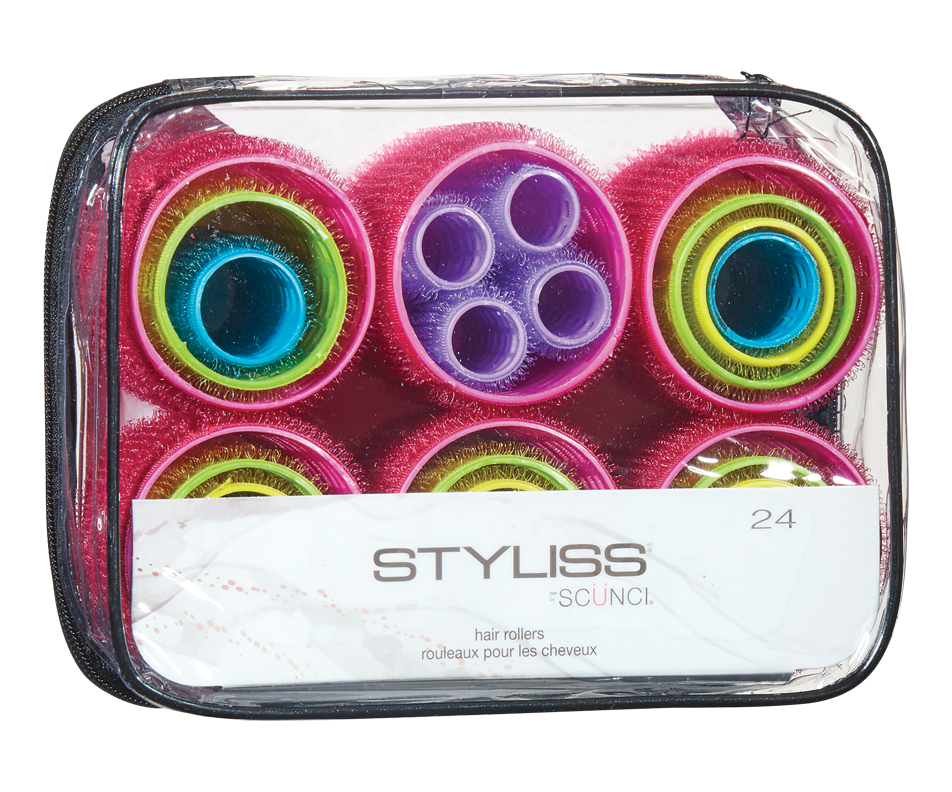 Rouleaux pour les cheveux, 24 unités – Styliss par Scunci : Élastique ...