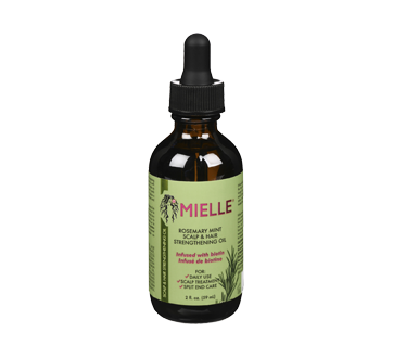Huile de renforcement du cuir chevelu et des cheveux au romarin et à la menthe, 59 ml