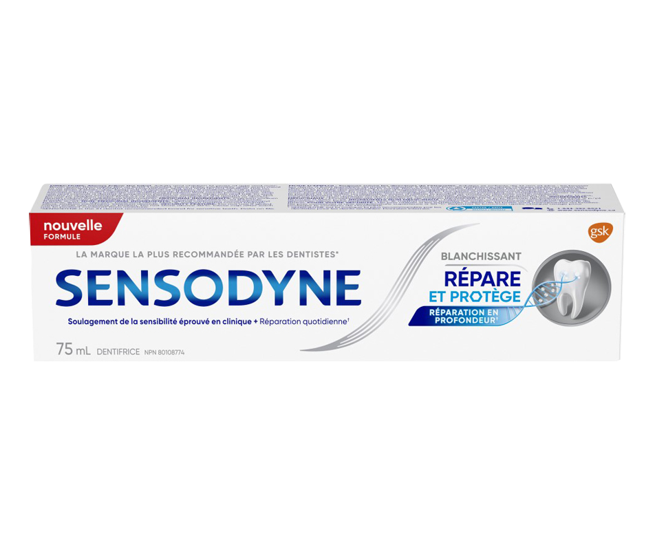 Répare et protège dentifrice blanchissant pour dents sensibles, 75 ml ...