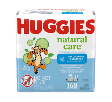 Image 1 du produit Huggies - Natural Care Refreshing lingettes pour bébés, parfumées, 168 unités
