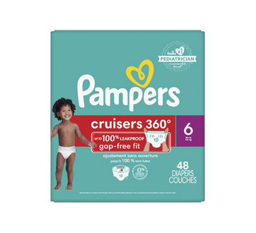 Cruisers 360° couches, taille 6, 48 unités – Pampers : Couche