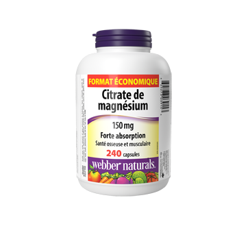 Citrate de magnésium forte absorption 150 mg, 240 unités