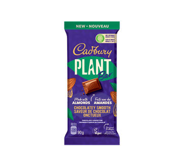 Plant Bar barre de chocolat à saveur de chocolat onctueux, 90 g