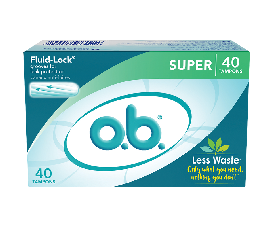 Tampons originaux sans applicateur, 40 unités, absorption super O.B