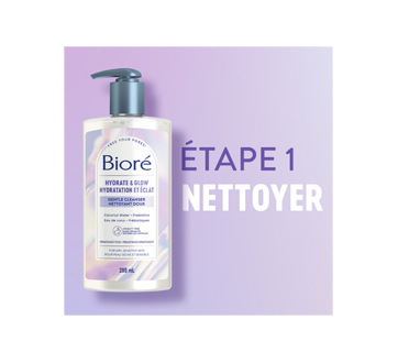 Image 5 du produit Bioré - Hydratation et Éclat nettoyant doux pour le visage pour peau sèche et sensible, 200 ml