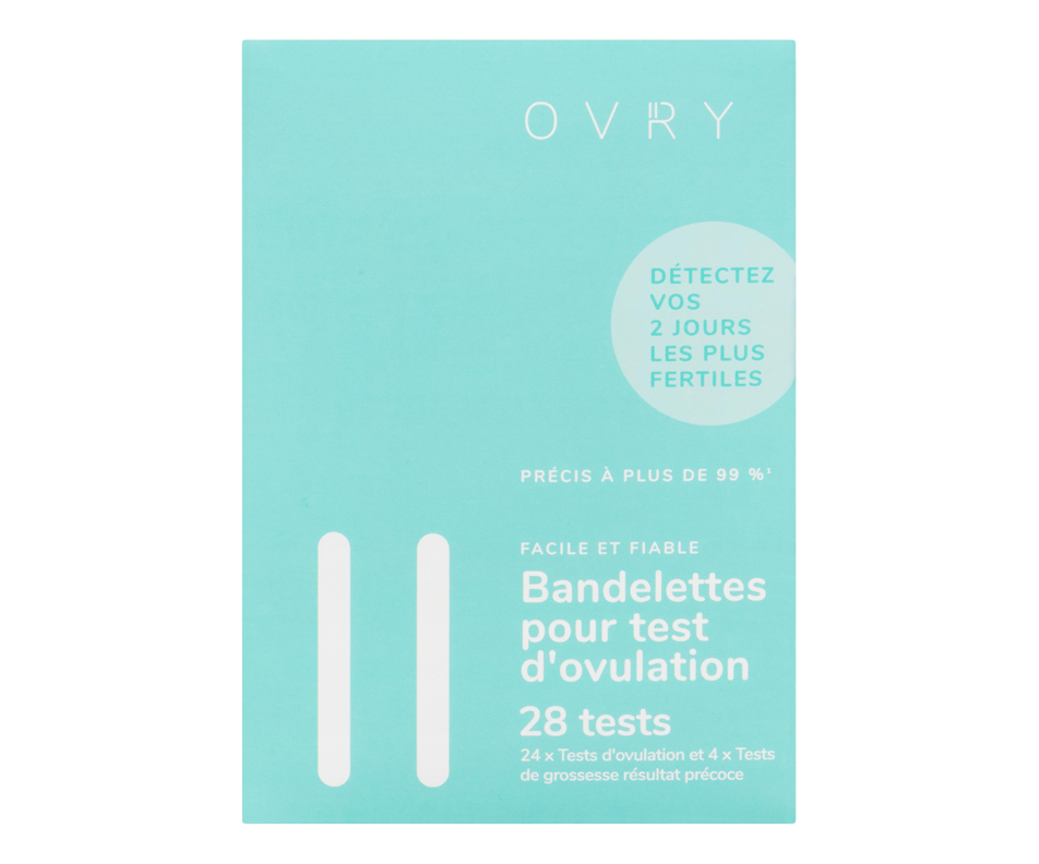 Bandelettes pour test d'ovulation, 28 unités Ovry Test de fertilité Jean Coutu