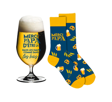 Duo verre à bière et bas de papa, 2 unités