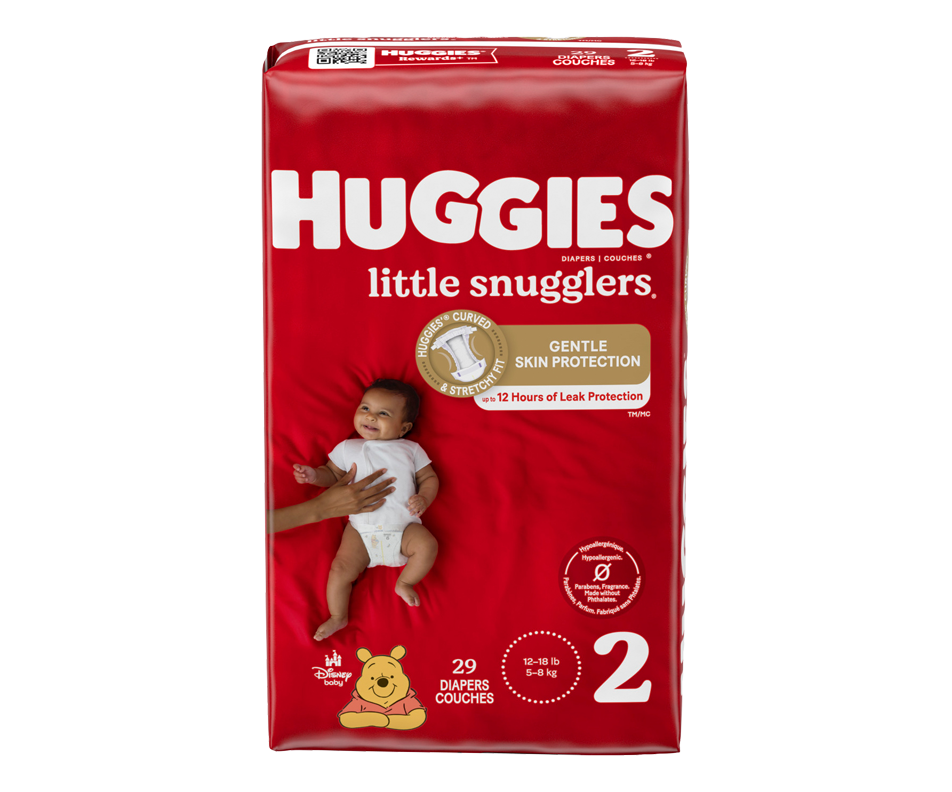 Little Snugglers couches pour bébés, taille 2, 29 unités Huggies