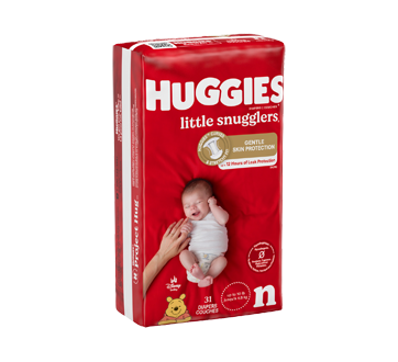 Image 2 du produit Huggies - Little Snugglers couches pour bébés, Nouveau-né, 31 unités