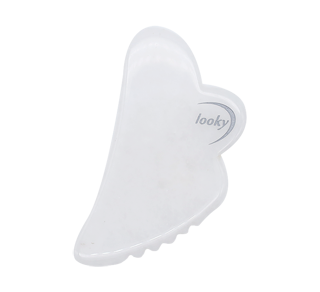 Gua Sha masseur facial de précision jade blanc, 1 unité