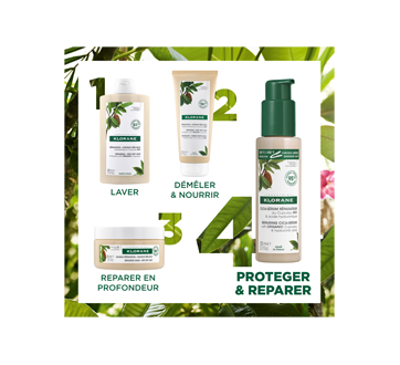 Image 6 du produit Klorane - Cica-sérum réparateur au Cupuaçu bio & acide hyaluronique pour cheveux très secs et abîmés, 100 ml