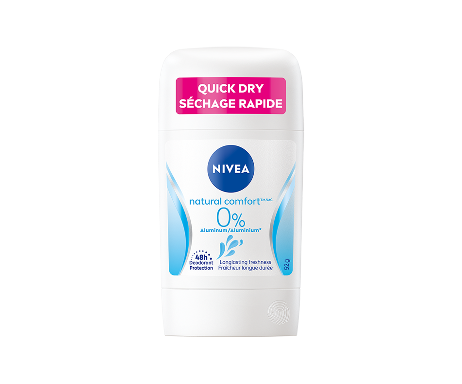 Natural Comfort déodorant en bâton sans aluminium, 52 g Nivea