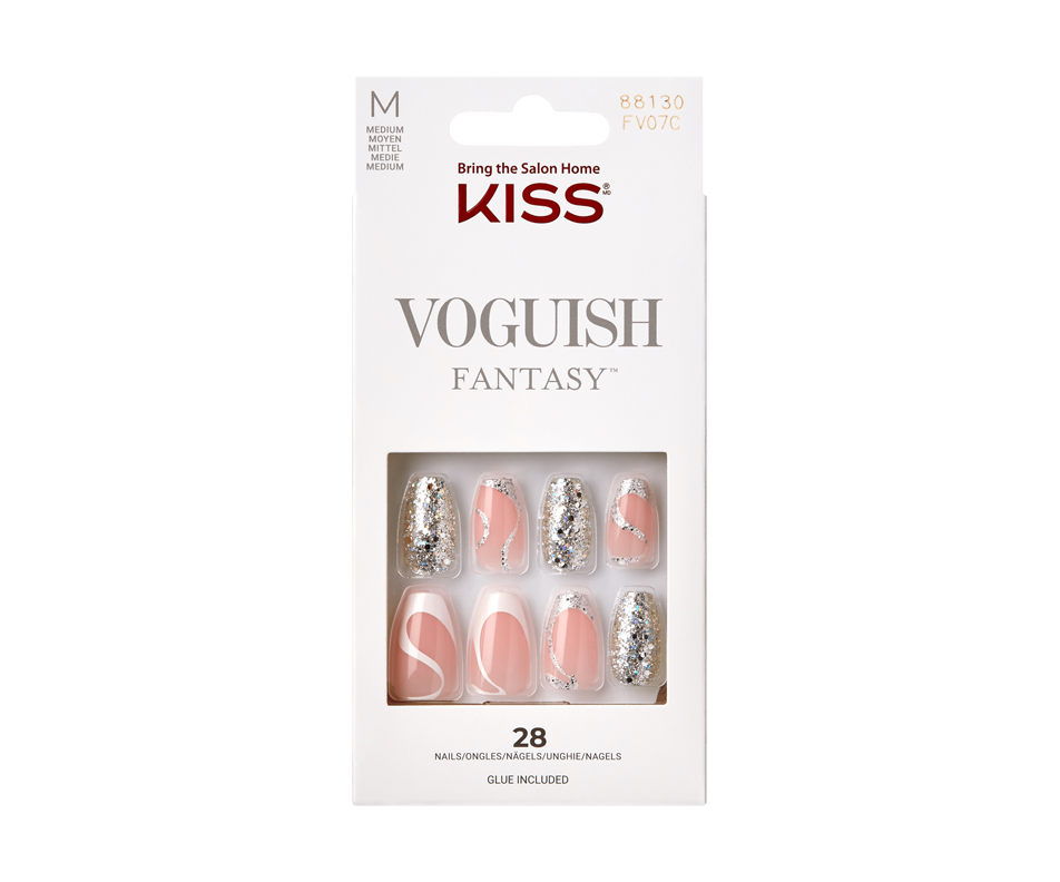 Voguish Fantasy faux ongles, Fashspiration, 28 unités Kiss Faux