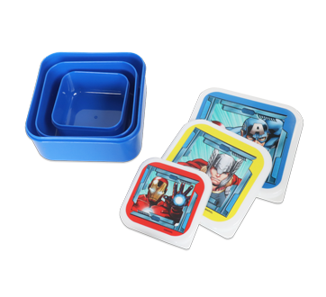 Image 2 du produit Avengers - Ensemble de boîtes à lunch carrées, 3 unités