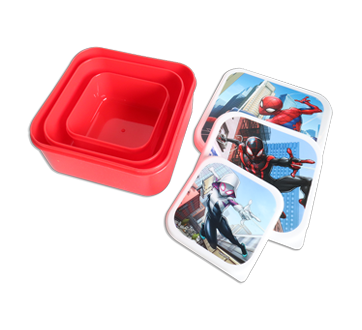 Image 2 du produit Spiderman - Ensemble de boîtes à lunch carrées, 3 unités