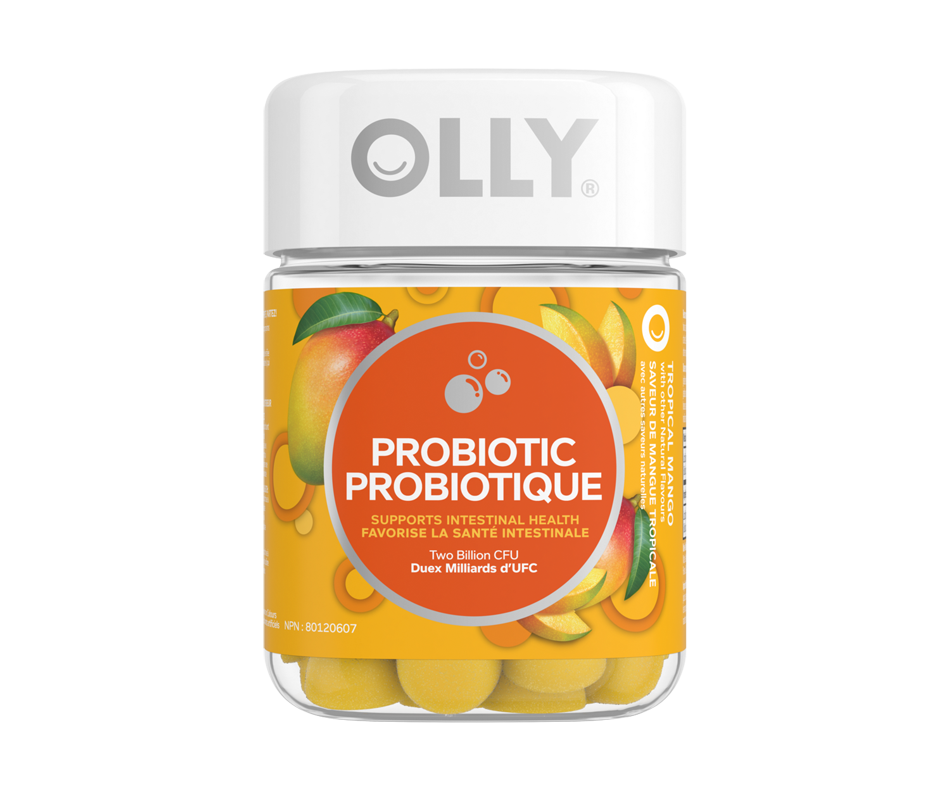 Probiotique bonbons de gélatine, 50 unité, mangue Olly Bienêtre