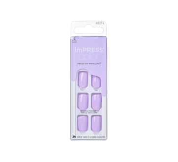 imPRESS Color faux ongles courts, 30 unités, Vivid Lavander
