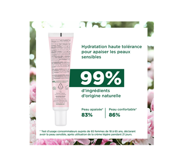 Image 2 du produit Klorane - Crème légère apaisante à la pivoine bio pour peaux sensibles, 40 ml