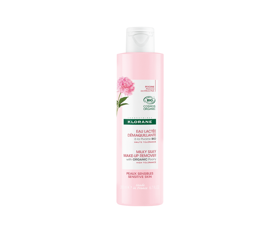 Eau lactée démaquillante à la pivoine bio pour peaux sensibles, 200 ml Klorane Démaquillant
