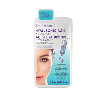Acide hyaluroniquec& collagène masque facial, 25 ml – Skin