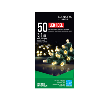 Jeu de 50 lumières à DEL de 5 mm, 1 unité, Blanc chaud