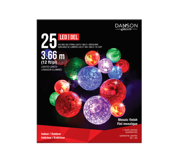 Image du produit Danson Décor - Jeu de 25 lumières à DEL G40 et G60, 1 unité, multicolore