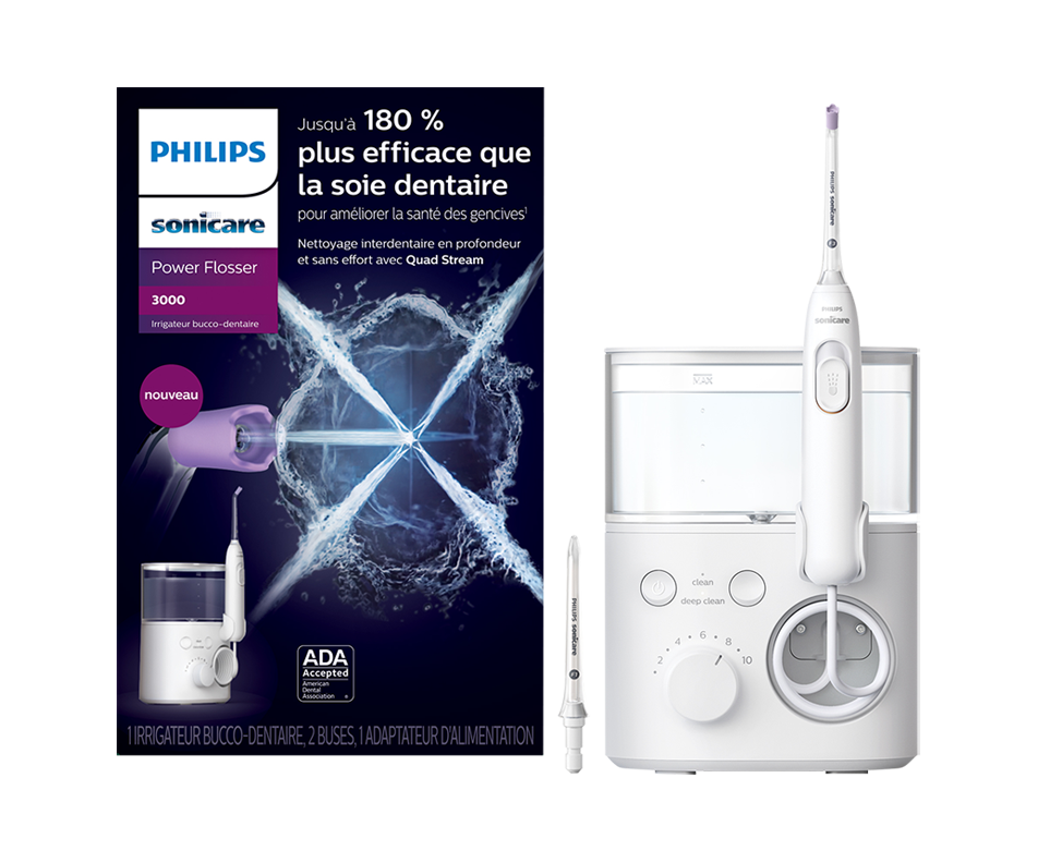 Sonicare Power Flosser 3000, irrigateur buccal, 1 unité, blanc