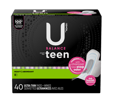 Balance serviettes ultraminces avec ailes pour adolescentes, 40 unités, absorption accrue