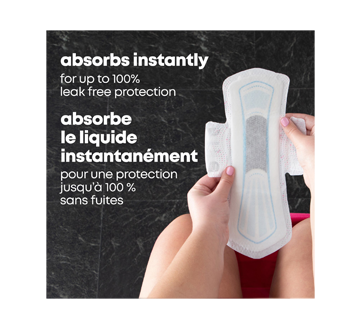 Image 4 du produit U by Kotex - Balance serviettes ultraminces avec ailes, 18 unités, absorption régulière