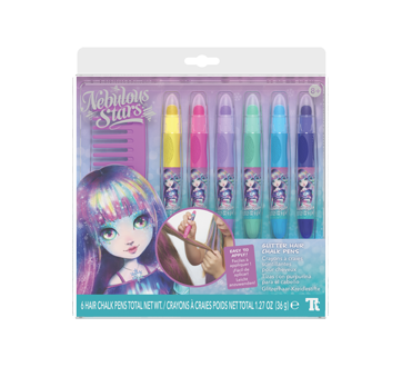 Crayons à craies scintillantes pour cheveux- Isadora, 1 unité