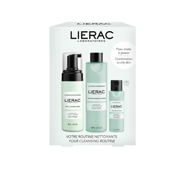 Coffret routine nettoyante, peau mixte à grasse, 3 unités