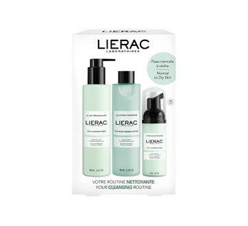 Coffret routine nettoyante, peau normale à sèche, 3 unités