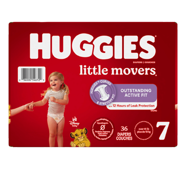 Image 3 du produit Huggies - Little Movers couches pour bébés, 36 unités, taille 7