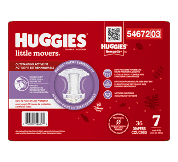 Little Movers couches pour bébés, taille 5, 50 unités – Huggies : Couche