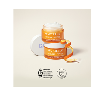 Image 6 du produit Marcelle - Crème collagène et éclat éclaircissante et lissante vitamine C + peptide, 50 ml