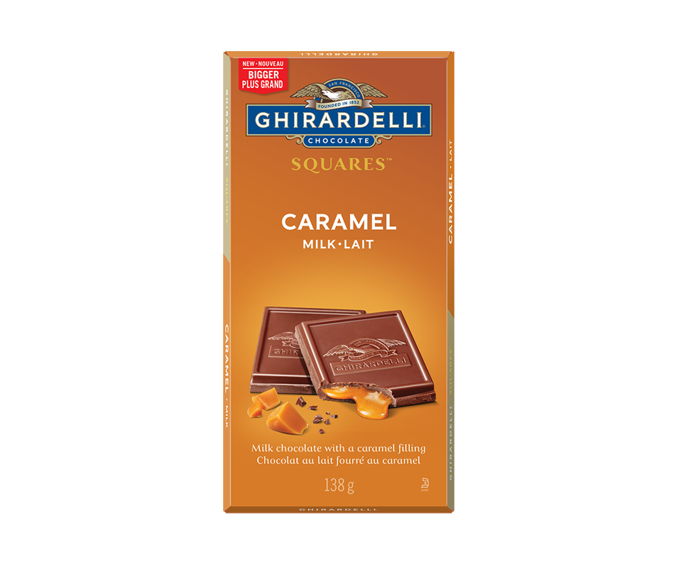 Tablette au chocolat au lait, 138 g, caramel Ghirardelli Barre
