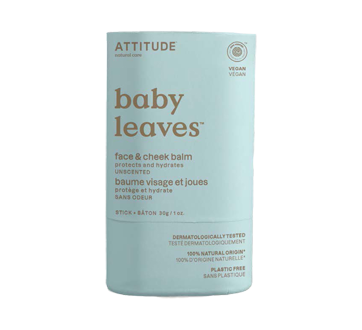 Image du produit Attitude - Baby leaves bar baume visage et joues, 30 g, sans odeur