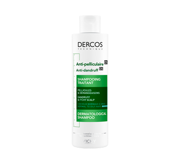 Dercos shampooing traitant anti-pelliculaire pour cheveux normaux à gras, 200 ml