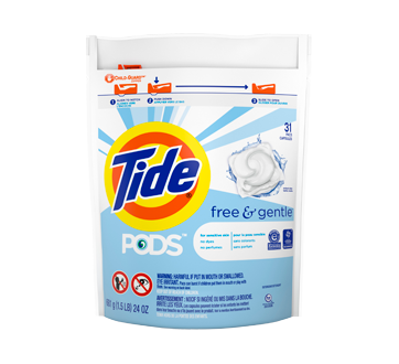 Image du produit Tide - Pods Free & Gentle capsules de détergent à lessive liquide, 31 unités