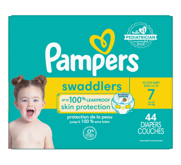 Swaddlers couches pour bébé actif, taille 7, 44 unités – Pampers