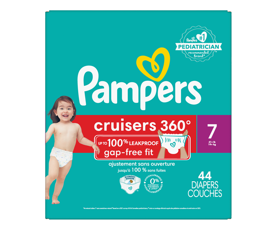Cruisers 360 couches, taille 7, 44 unités Pampers Couche Jean Coutu