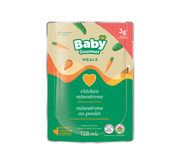Soupe minestrone au poulet, 128 ml