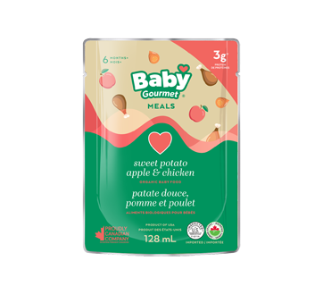 Image du produit Baby Gourmet - Patate douce, pomme et poulet, 128 ml