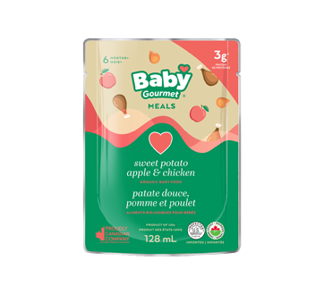 Patate douce, pomme et poulet, 128 ml