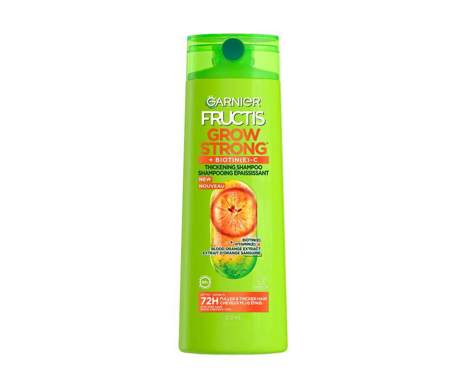 Fructis Grow Strong shampooing épaississant pour cheveux fins, Orange