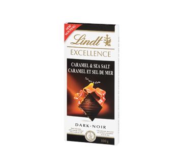 Lindt Excellence chocolat noir, 100 g, caramel