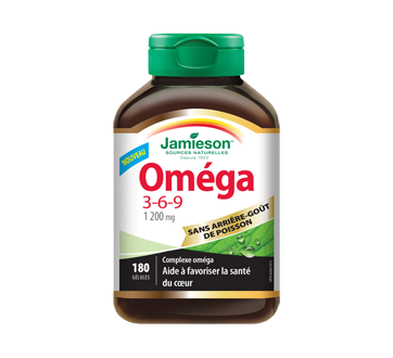 Image 1 du produit Jamieson - Oméga 3-6-9 sans arrière-goût de poisson, 180 unités