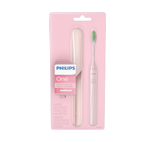 One brosse à dents à pile, rose, 1 unité